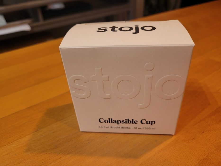 Nowy składany Kubek na wynos Stojo Pocket biało czarny