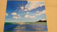 Obraz malowany ręcznie na płótnie malarskim-wyspa