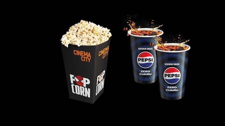 Cinema City - Duży popcorn i 2 średnie napoje