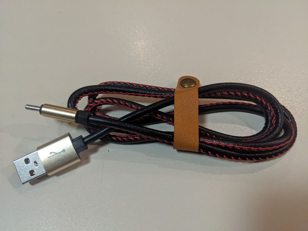 USB Type-C в кожаной оплётке