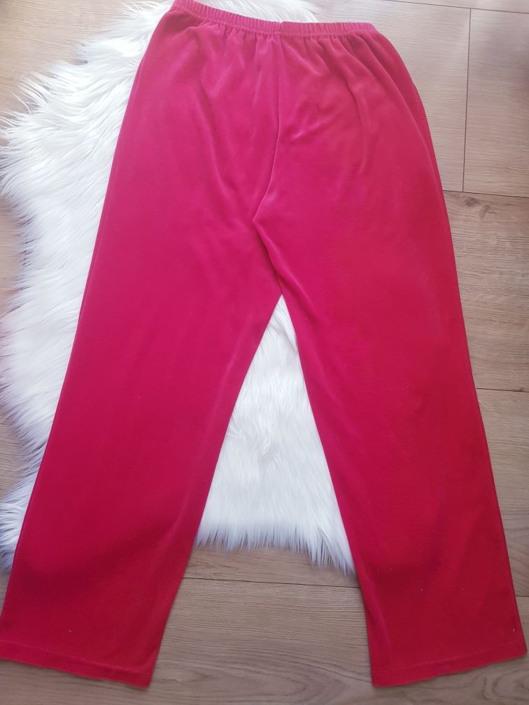 Welurowe spodnie dresy damskie  Top Vintage rozmiar L/XL.