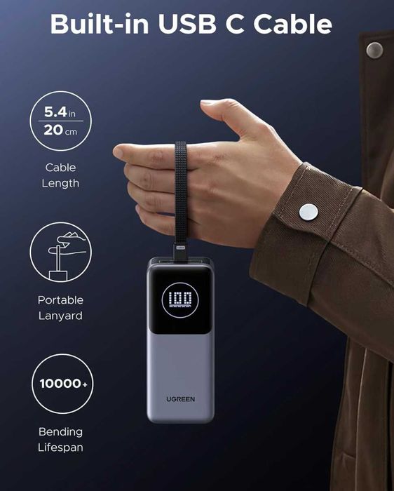 Повербанк Ugreen 130W 20 000mAh Nexode Power Bank. Вперше в Україні