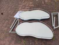 Kosz Cargo Nerka Corner Optima prawy biały 900/500 mm (90/50 cm)