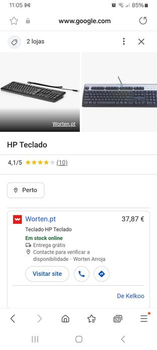Teclado HP KU-0316 e Rato HP