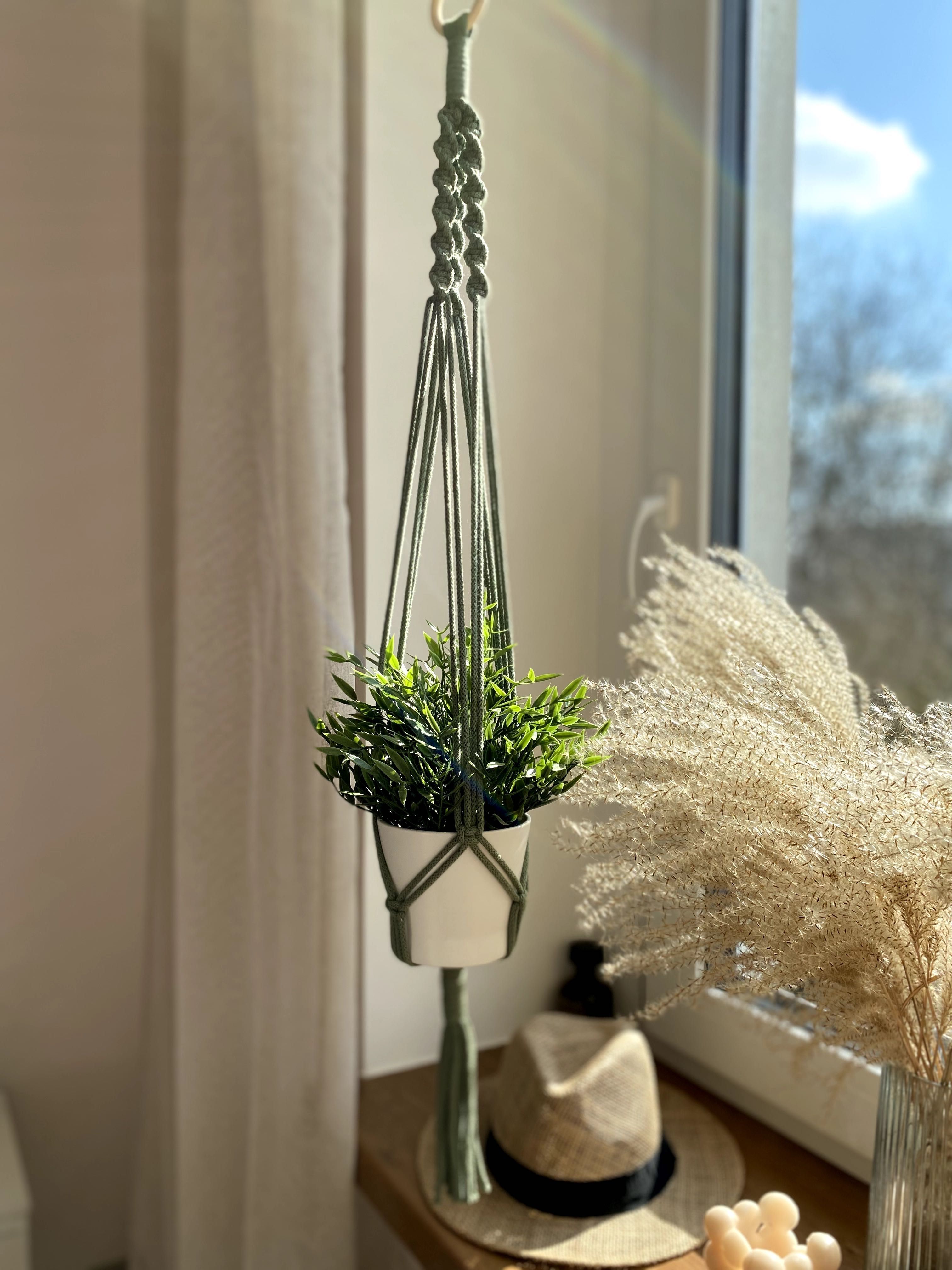 Kwietnik makrama wiszący, prezent, boho kwietnik, dowolne kolory