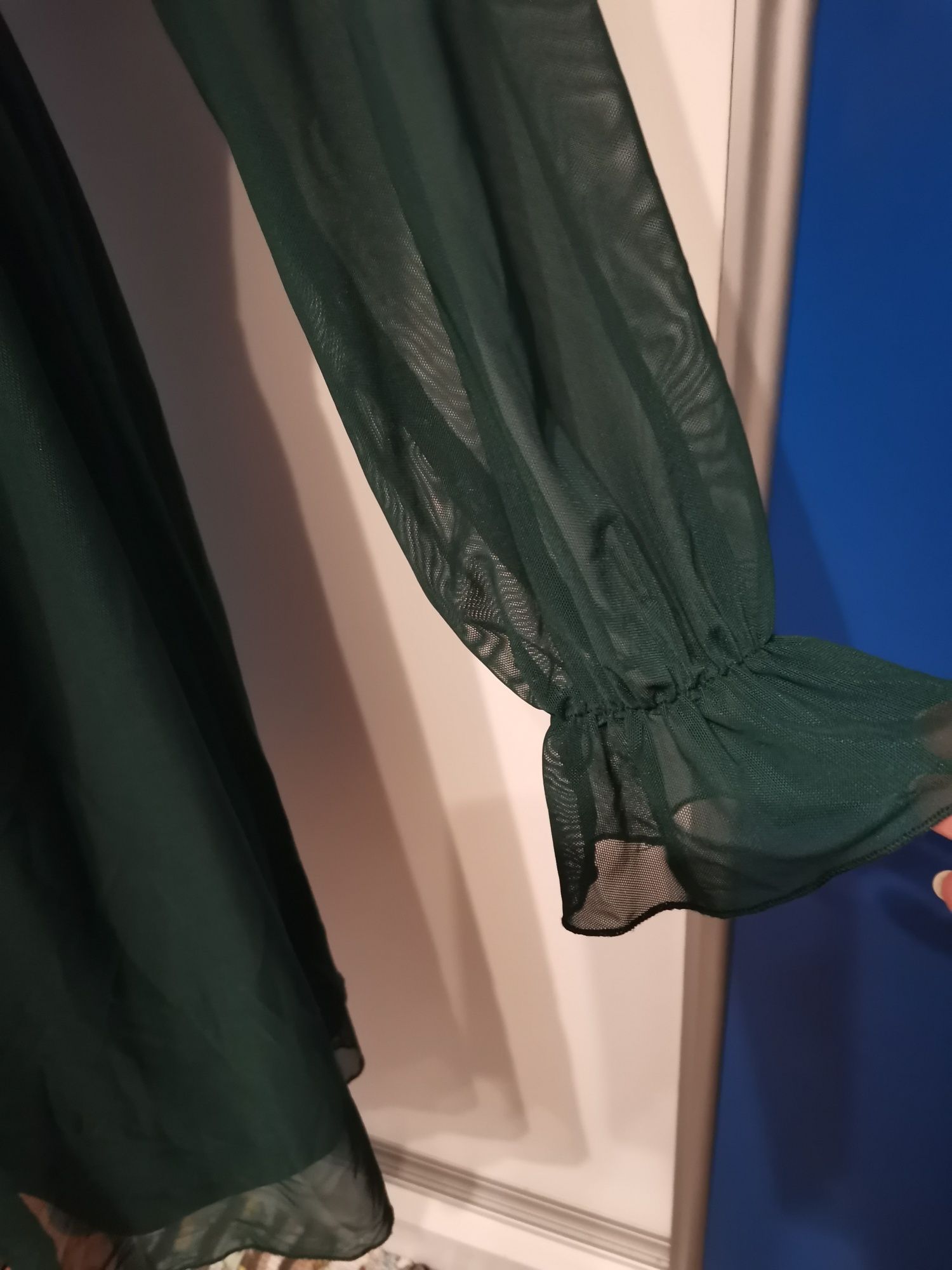 Bodyflirt sukienka damska z długim rękawem rozm 40 /42, ciemna zieleń