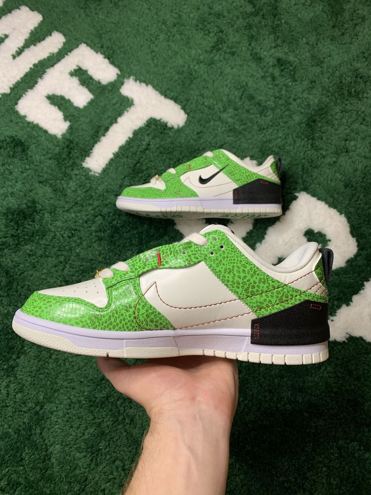 Оригінал Nike Dunk Low Disrupt 2 Green Snakeskin | Нові | Розмір 43