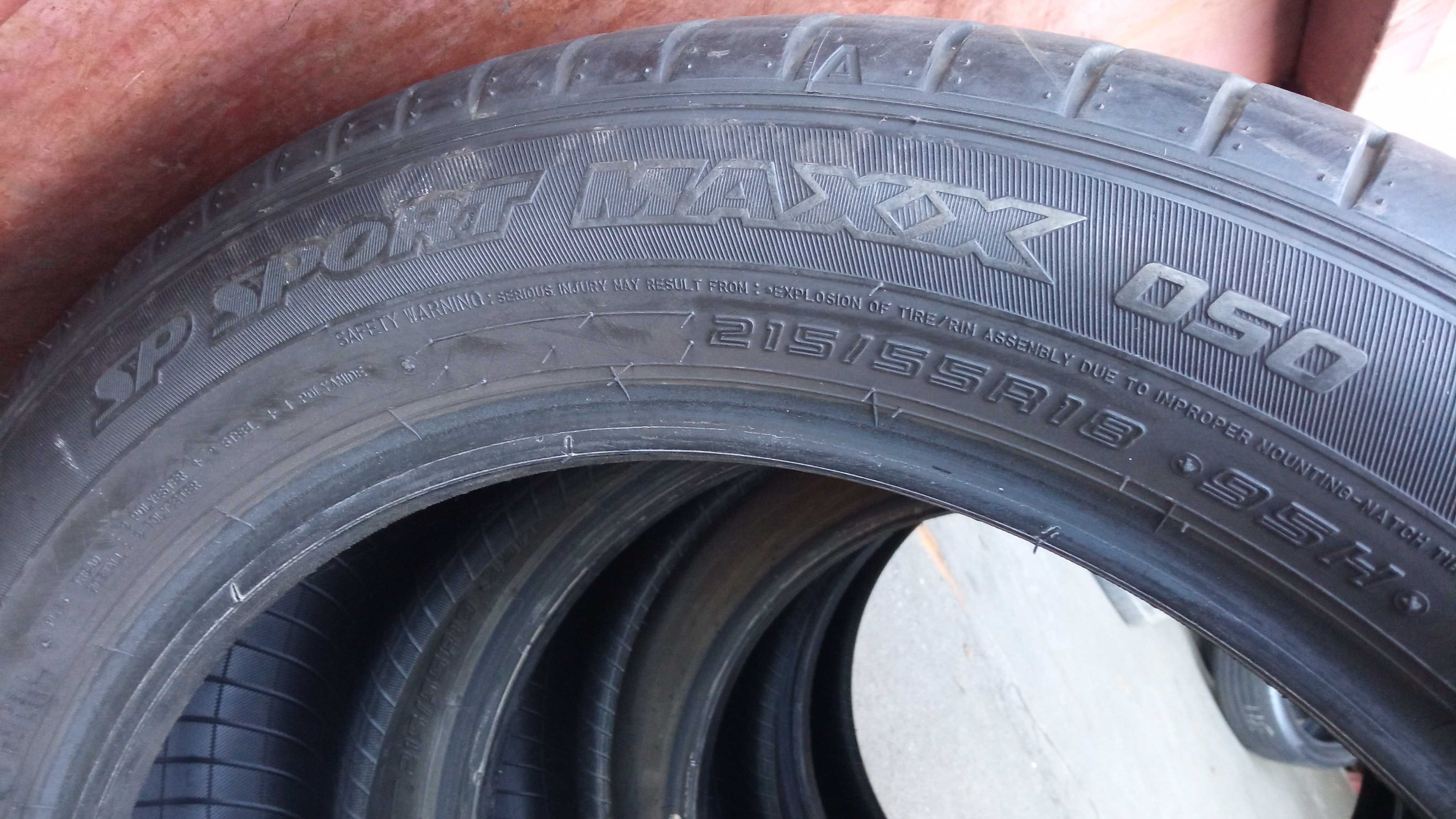 215/55 R18 DUNLOP SP SPORT MAXX 050 PLUS б/у 7мм. 95H 2020 рік