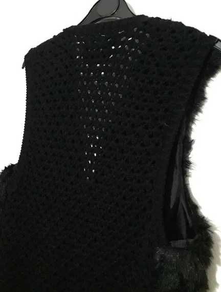 Colete preto de malha/pêlo sintético Stradivarius T: L c/ envio normal