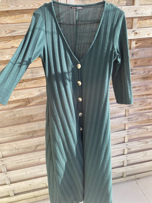 Vestido malha verde da Stradivarius