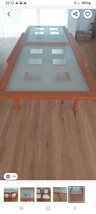 Mesa de jantar e 6 cadeiras