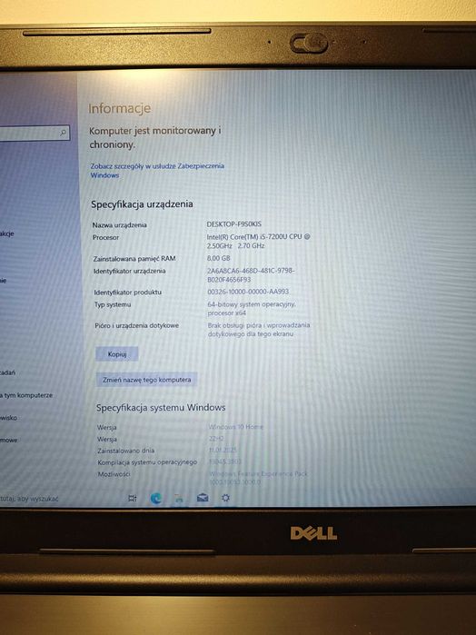 Dell 5767 17,3" - Intel Core i5, RAM 8GB, Dysk 1000GB, DVD-RW, Win 10