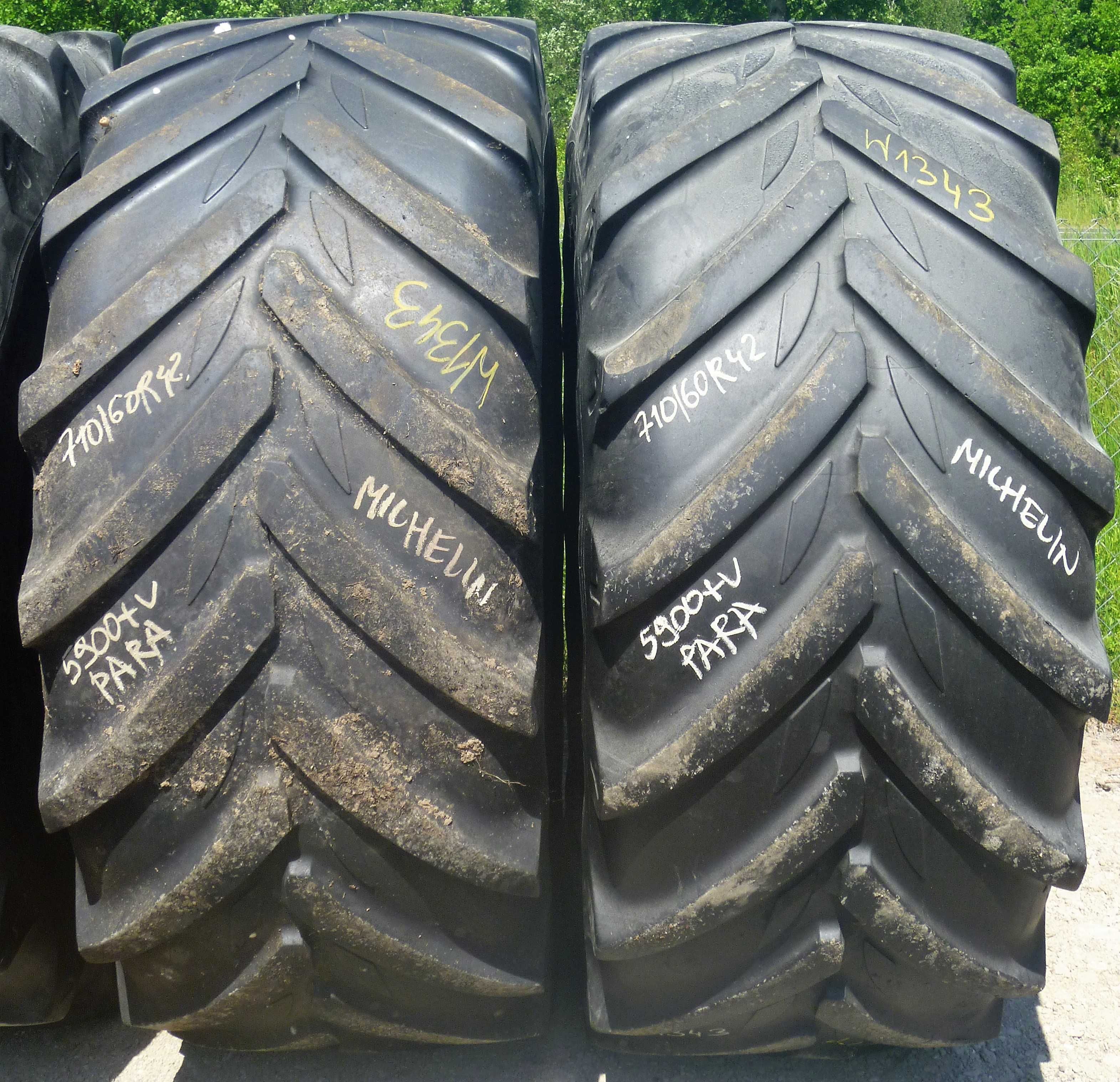 2x Opona używana rolnicza 710/60R42 MICHELIN XEOBIB 1900zł(szt.) W1343