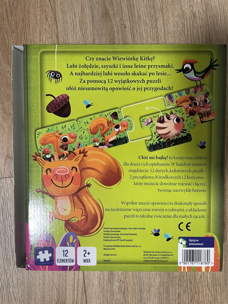 Puzzle Ułóż mi bajkę puzzlowe przygody wiewiórki Kitki