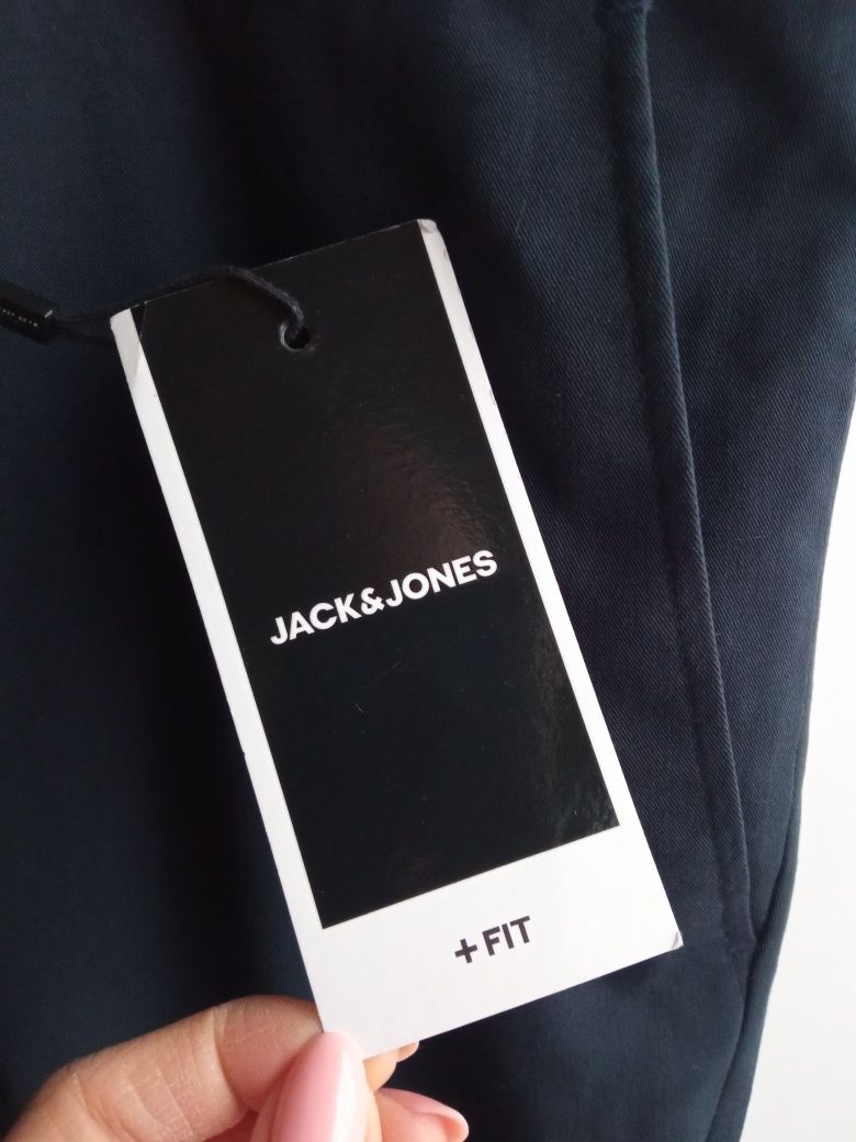 Jack&Jones nowe spodnie męskie eleganckie grantowe w kant XXXL