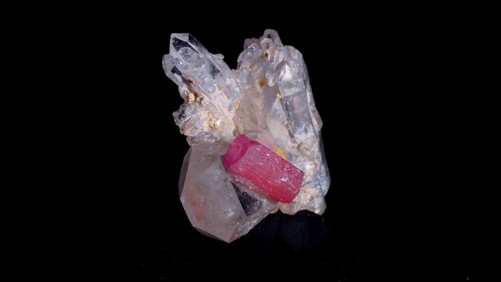 Turmalin Różowy Rubelit na Kwarcu | 8.2 gr | Minerał Kryształ Kamień