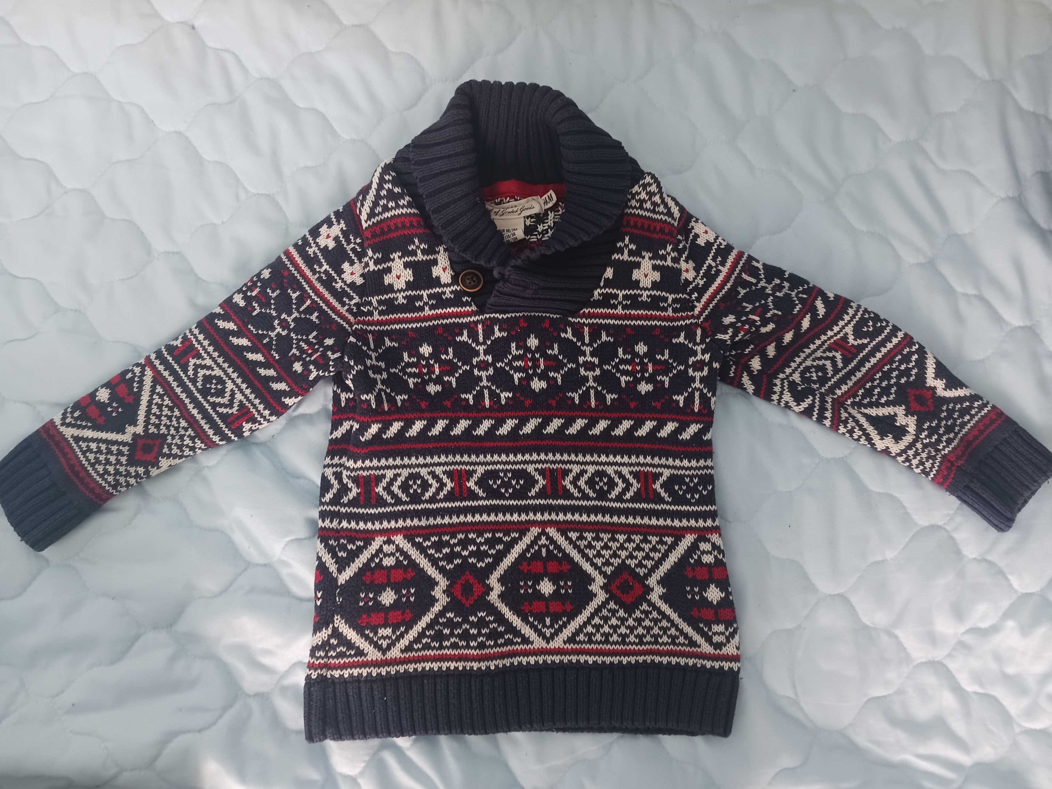 Bawełniany sweterek dla chlopca 98/104 H&M