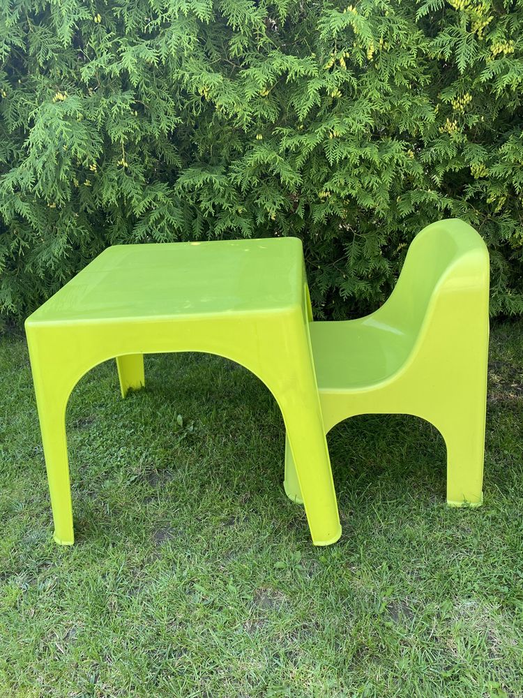 Stolik krzesełko ogrodowe plastikowe dziecięce