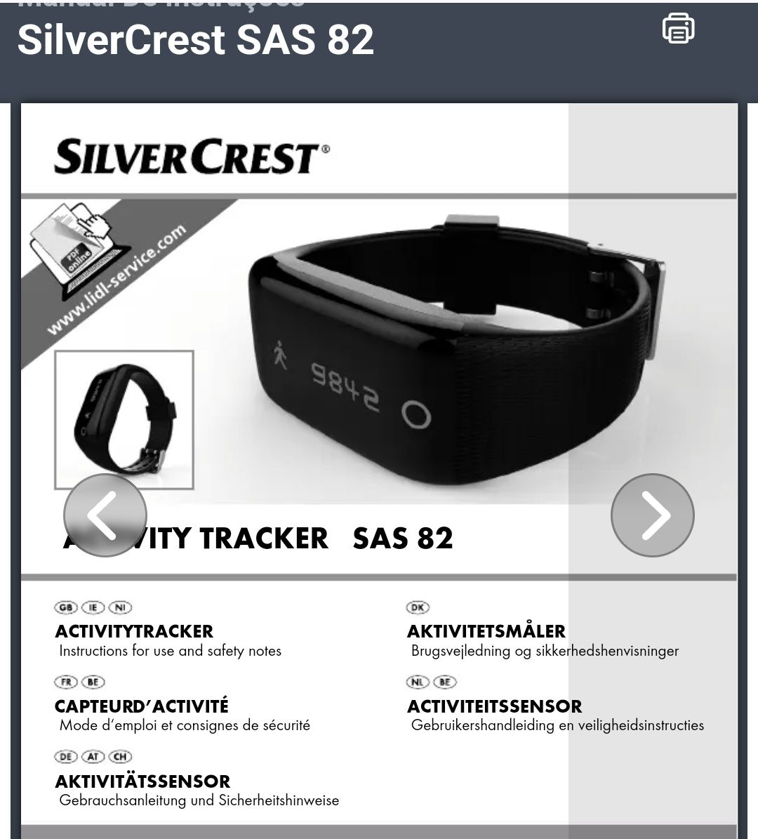 Medidor de atividade Relógio Pulseira desportiva Silvercrest