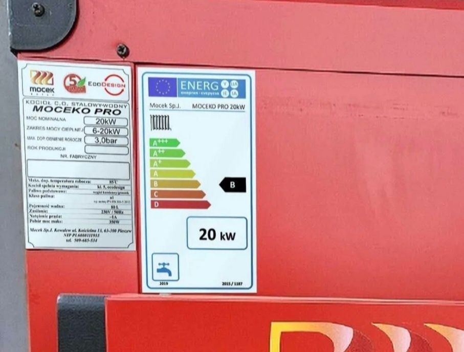 Kocioł MOCEKO 25kw ekogroszek, dostawa gratis