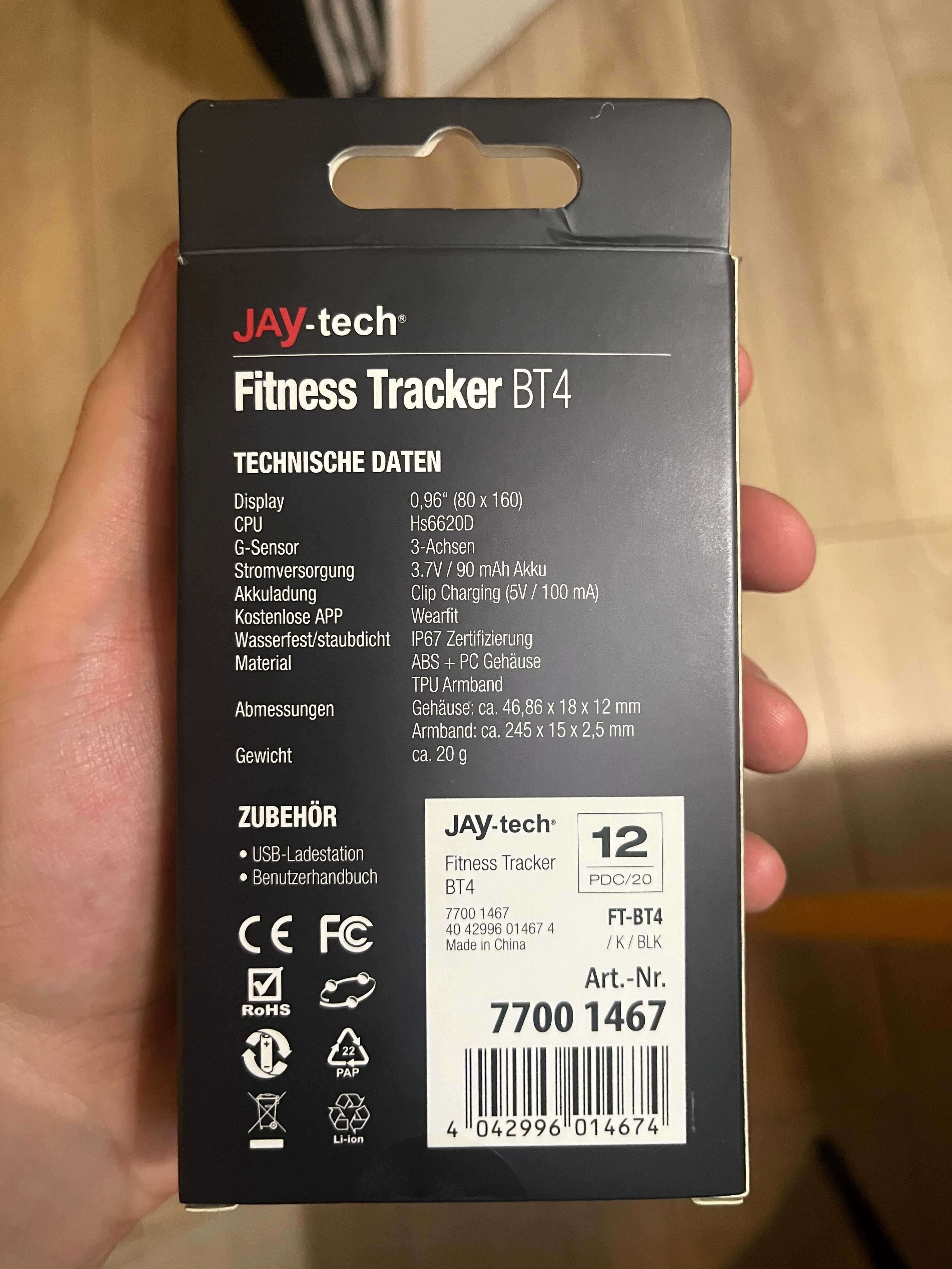 Fitness Tracker BT4 Jay-tech, NOWE!