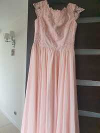Różowa suknia sukienka tiulowa S
