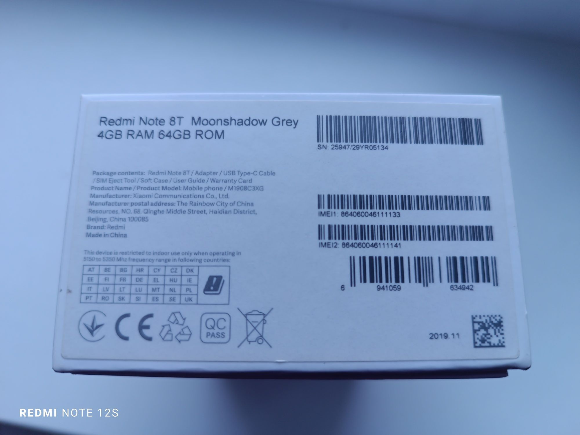 Xiaomi Redmi Note 8T 4/64 Dual sim NFC