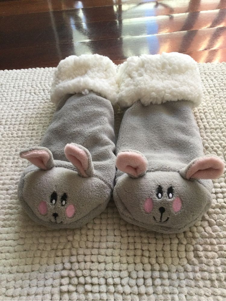 Meias/Pantufas Natura Coelho/Urso