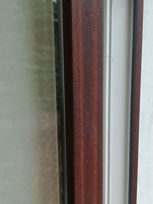 Okna DAKO PCV brąz dąb machoń białe 150x156, 179x149 okno plastik