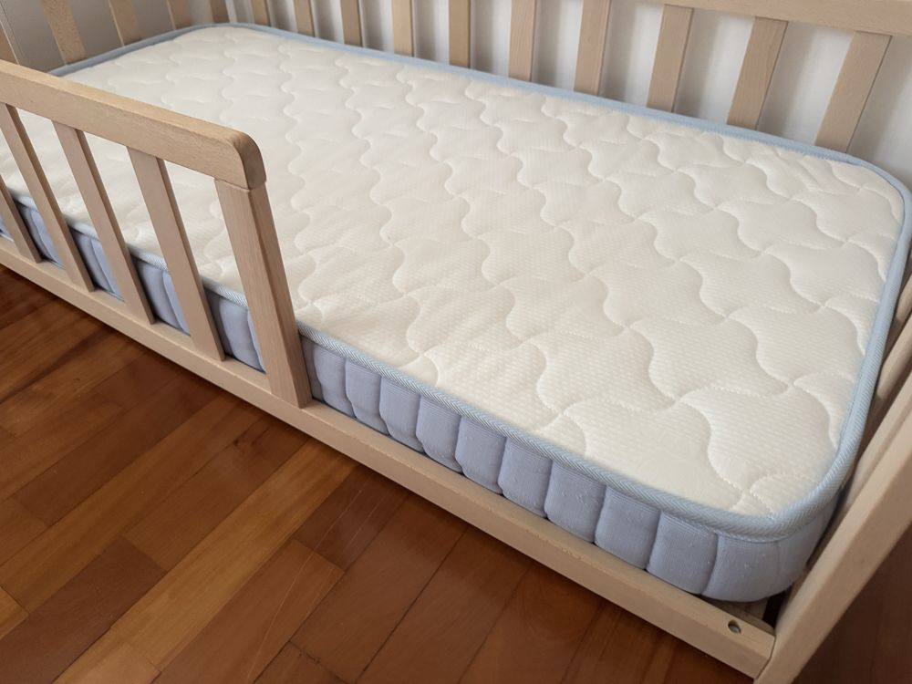 Cama AT4 70X140, Natural com colchão