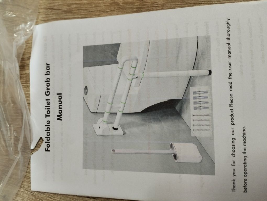 Uchwyty toaletowe dla osób starszych 70cm stal nierdzewna składany