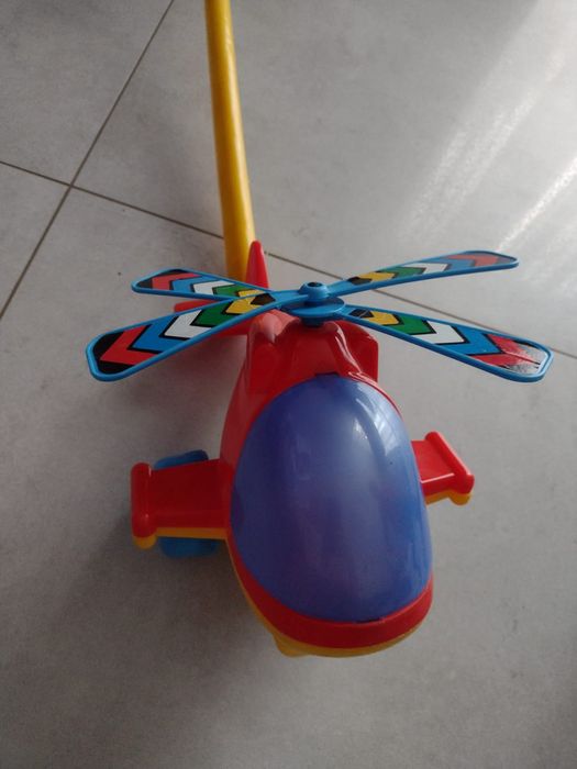 Duży helikopter chodzik pchacz jeździk pchanka