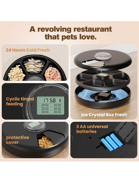 Dispensador de comida para gatos ou pequenos cães. Novo