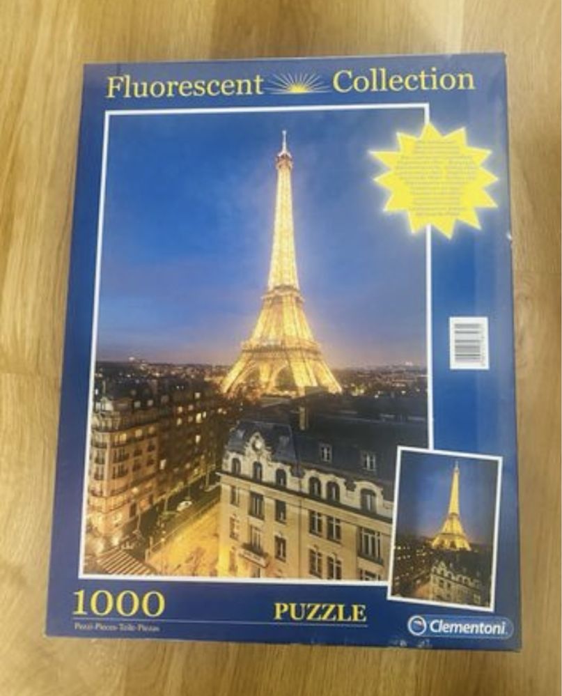 Puzzle Paryż Wieża Eiffla Fluoresencyjne 1000