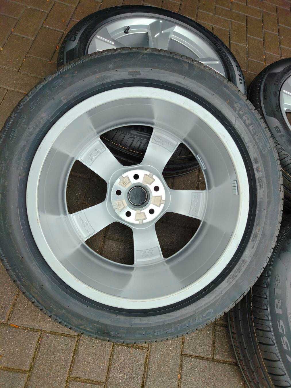 5x112 Koła Letnie R18 AUDI A6 C8 ET39 225/55 PIRELLI 2024r 8mm NOWE