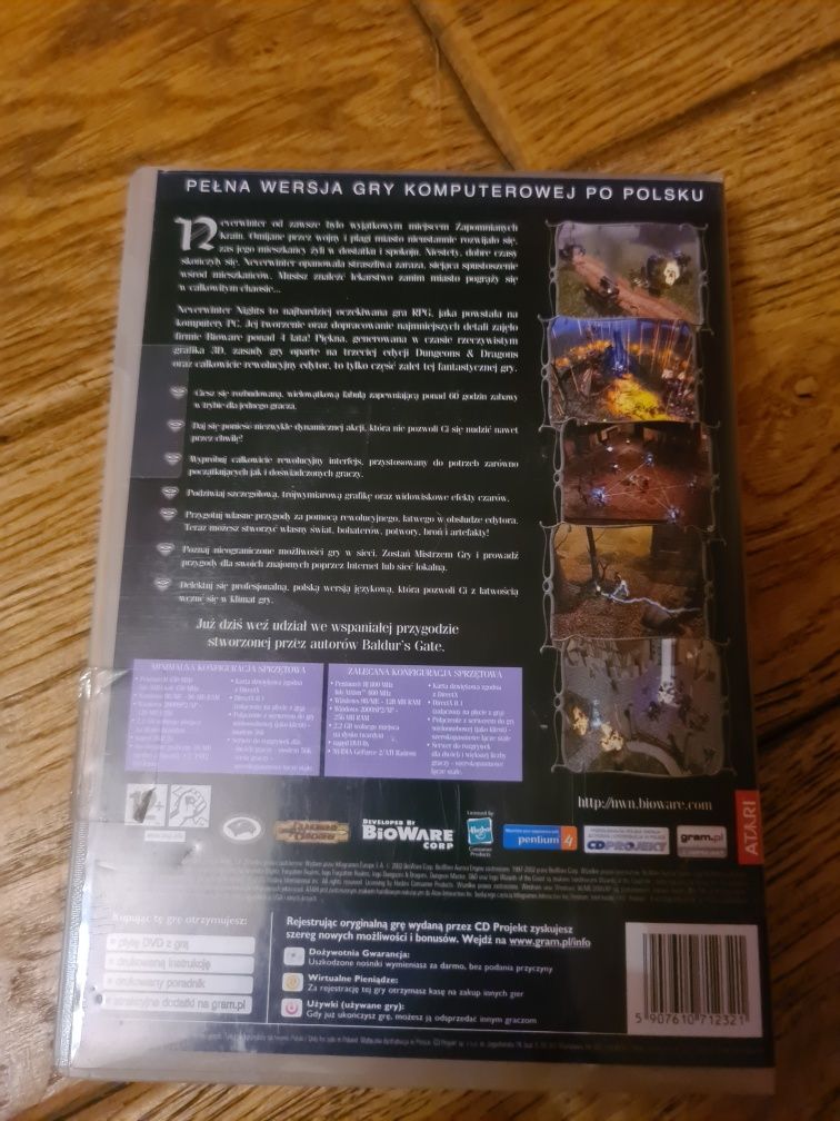 Płyta  PC DVD ROM Neverwinter Night