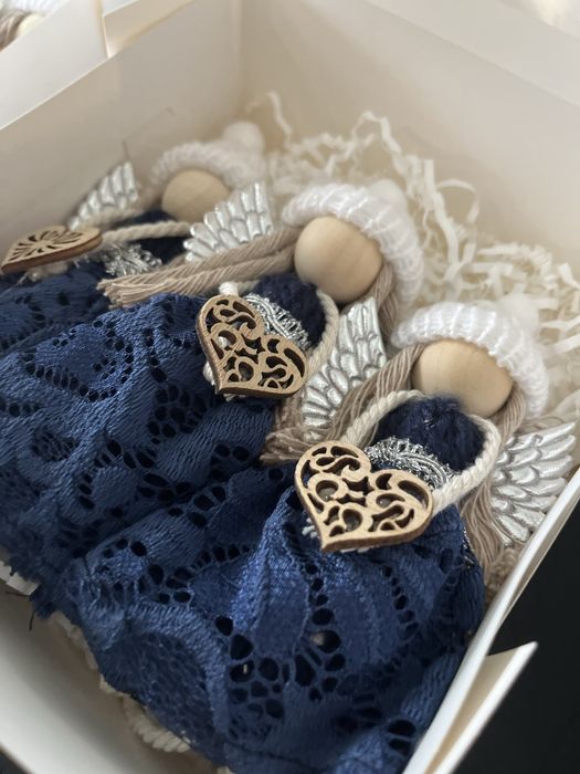 Aniołki na choinke -zestaw 3 sztuki w ozdobnym pudelku