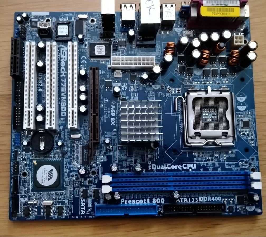 Комплект для ретро ПК (CPU + DDR+ Mainboard+AGP)