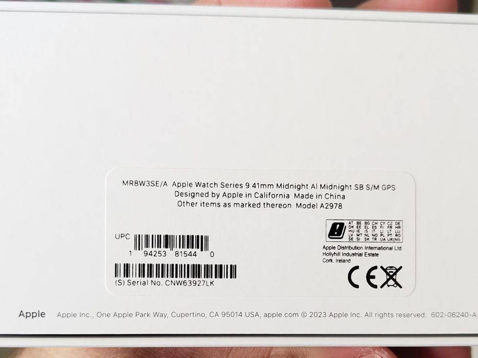Apple Watch Series 9 41mm GPS Novo/Selado de fábrica