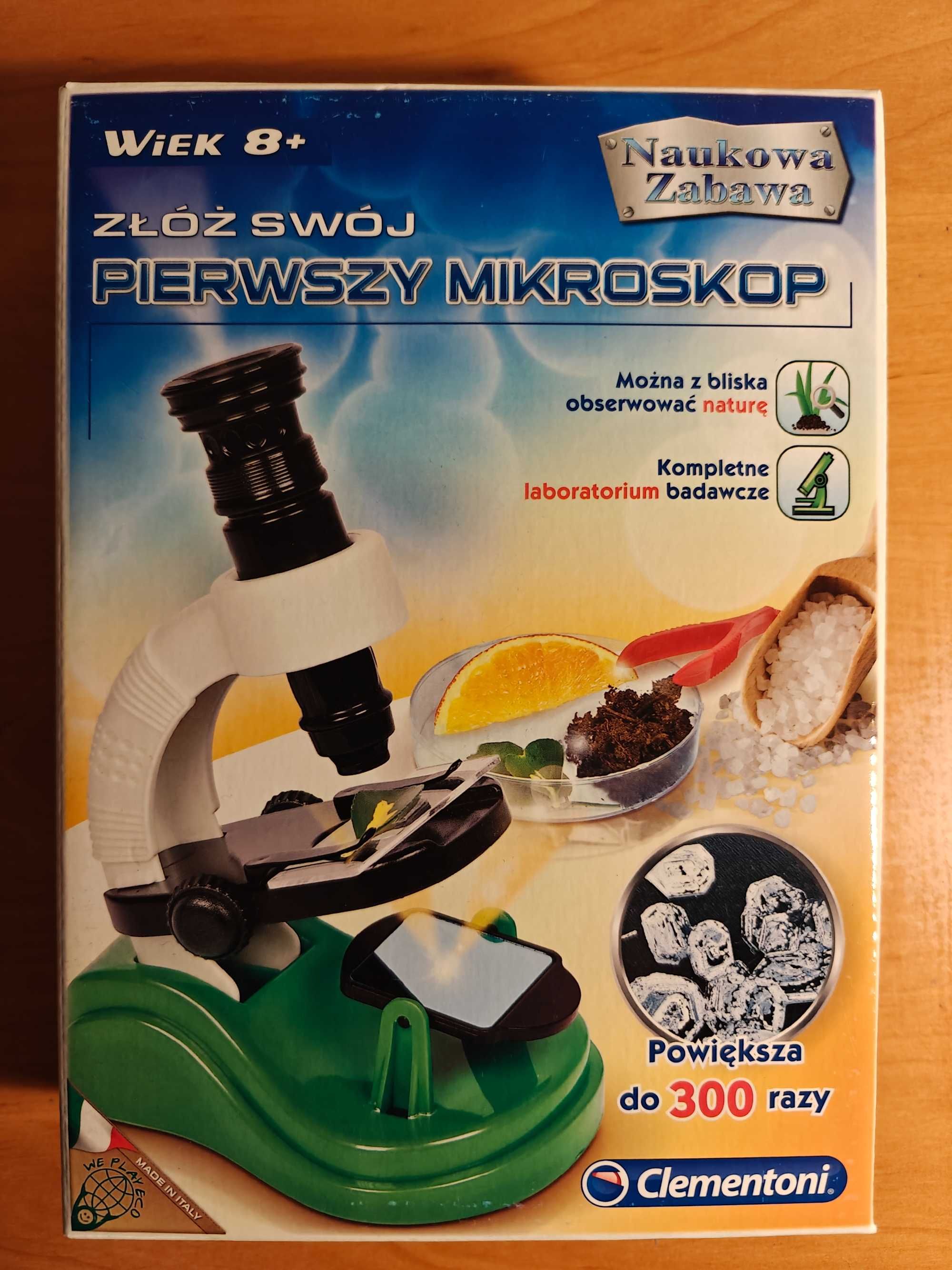 "Mój pierwszy mikroskop" Zabawa edukacyjna Clementoni 8+ Nieotwierany