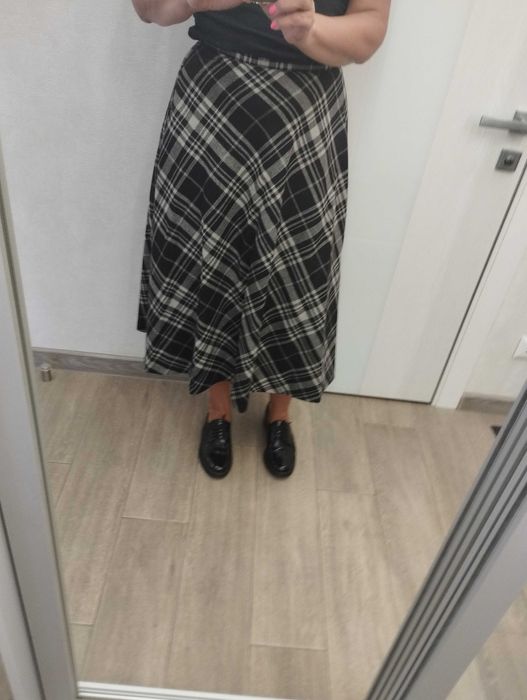 юбка теплая клетка