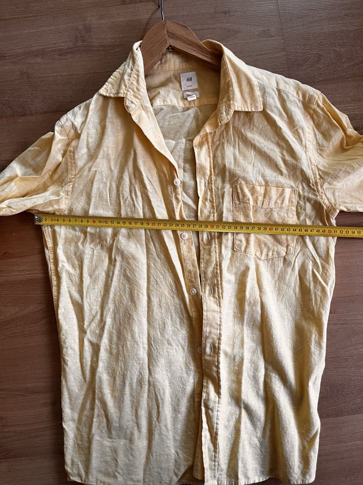 Koszula męska z dodatkiem lnu H&M