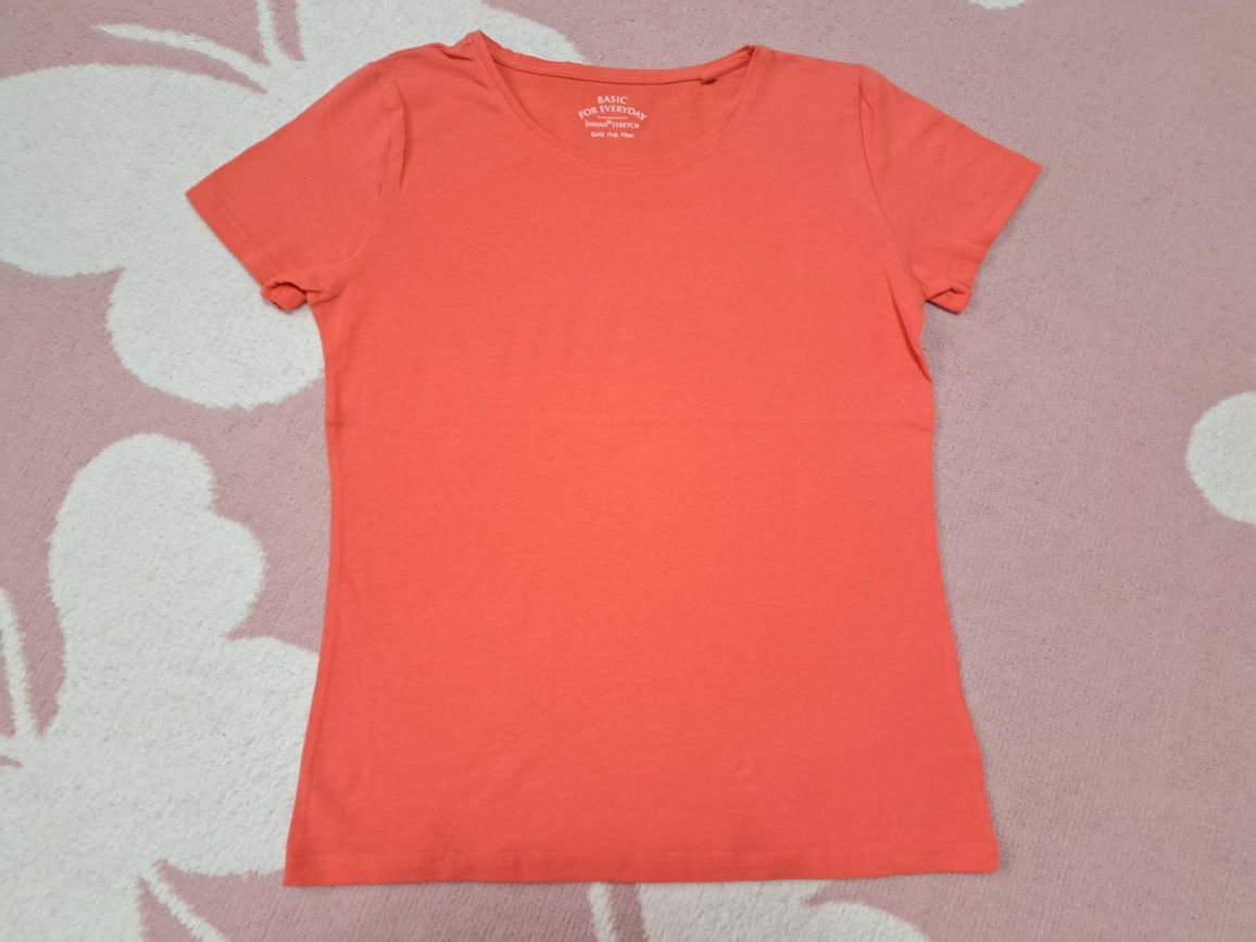 Nowy T-shirt koralowy r. 164 lub L