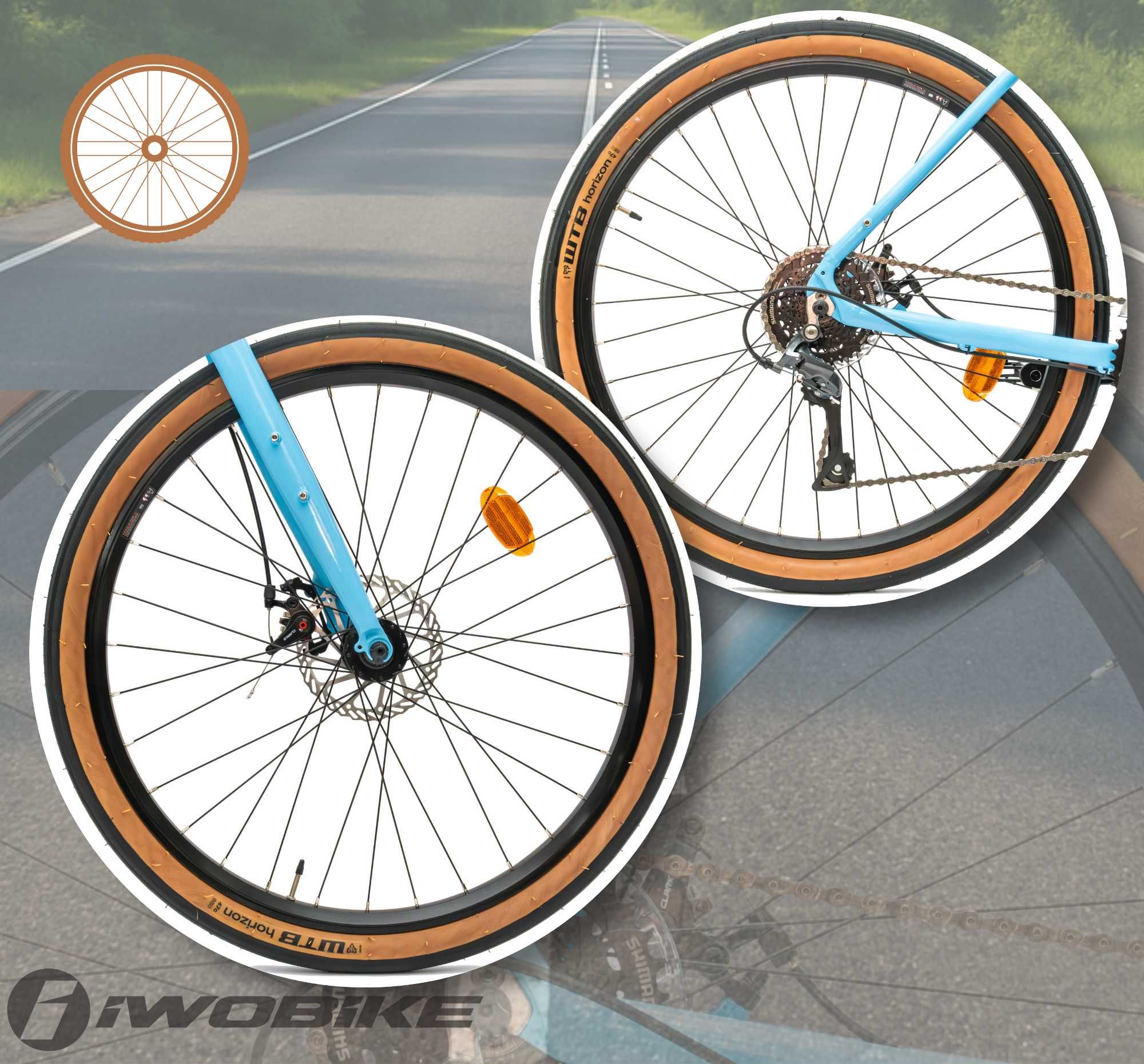 Rower Męski Gravel 27,5" Shimano Claris Tarcze Aluminium IWOBIKE 2025