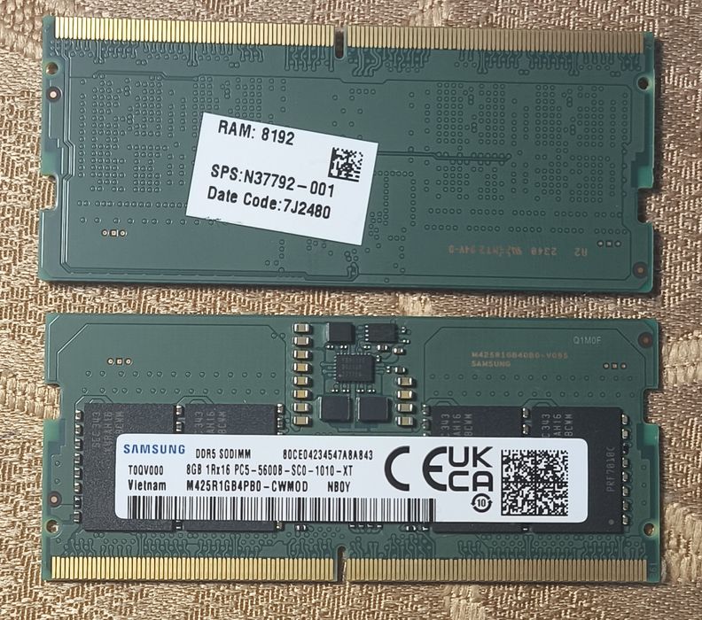 Оперативная память для ноутбука SODIMM DDR5 16GB 5600 MHz