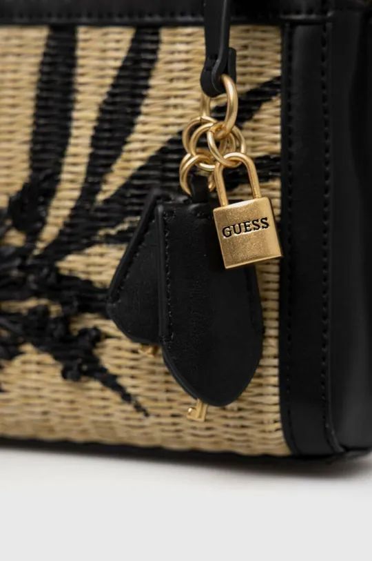 torebka guess katey listonoszka czarna naturalna