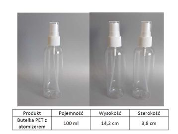 Butelki plastikowe 100ml z atomizerem