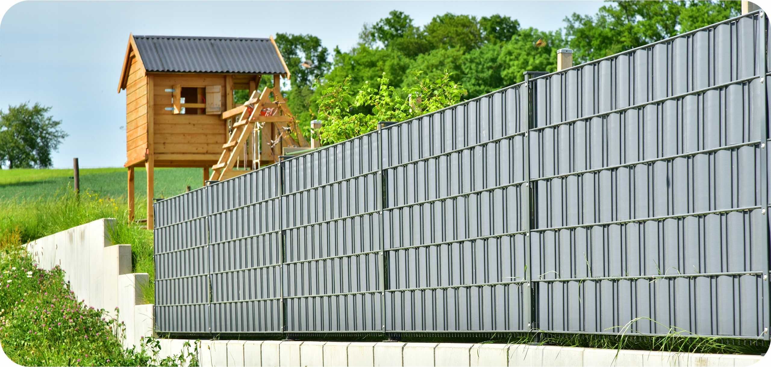 TAŚMA OGRODZENIOWA SZARA 19x35m osłona na ogrodzenia panelowe UV klips