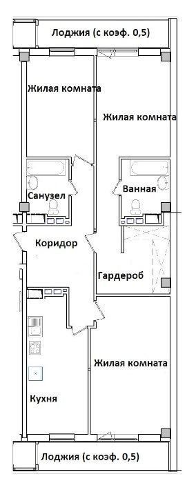 Продам 3 комн квартиру в жк Гринвуд . Французский бульвар