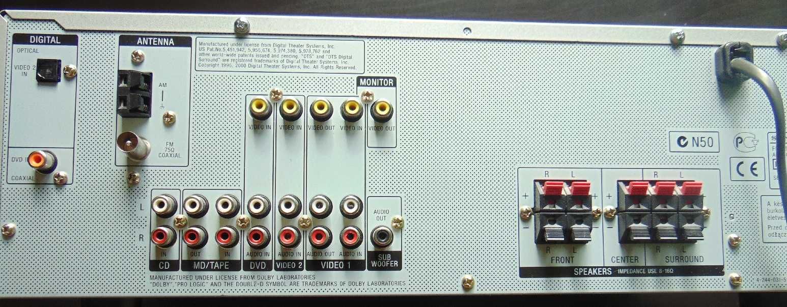 Sony Amplituner STR-DE495P srebrny + pilot